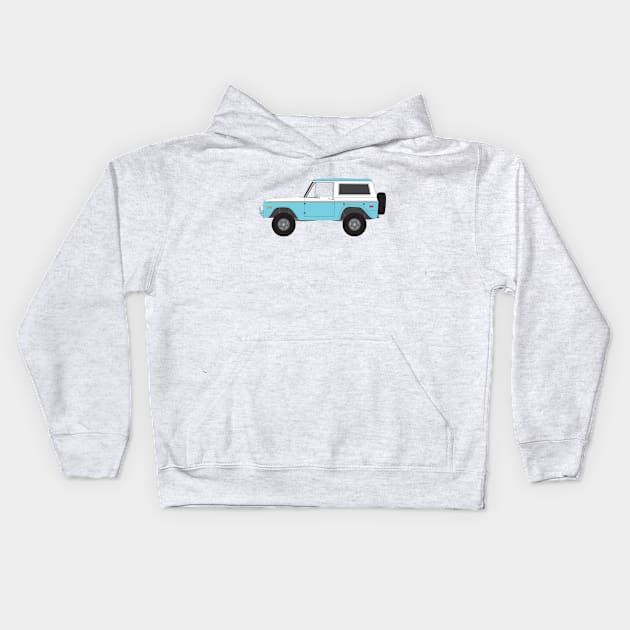 1971 Ford Bronco Kids Hoodie by HouseofLathia